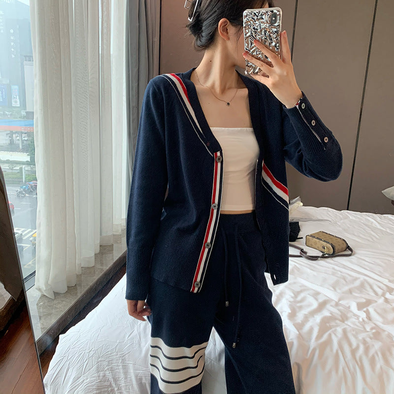 Houndstooth knitted cardigan（复制） THOM TREND