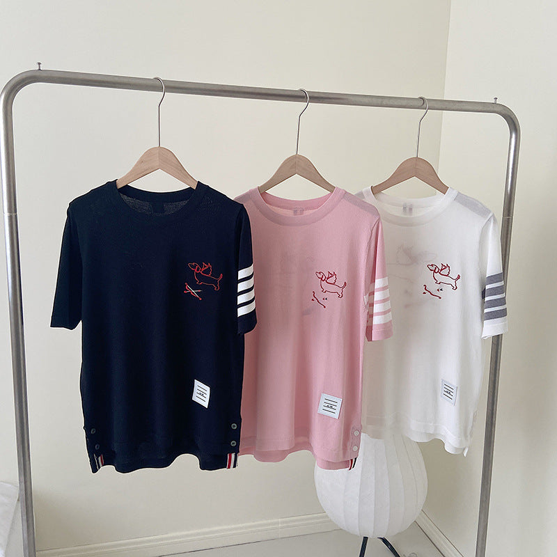 Ladies knitted short sleeves