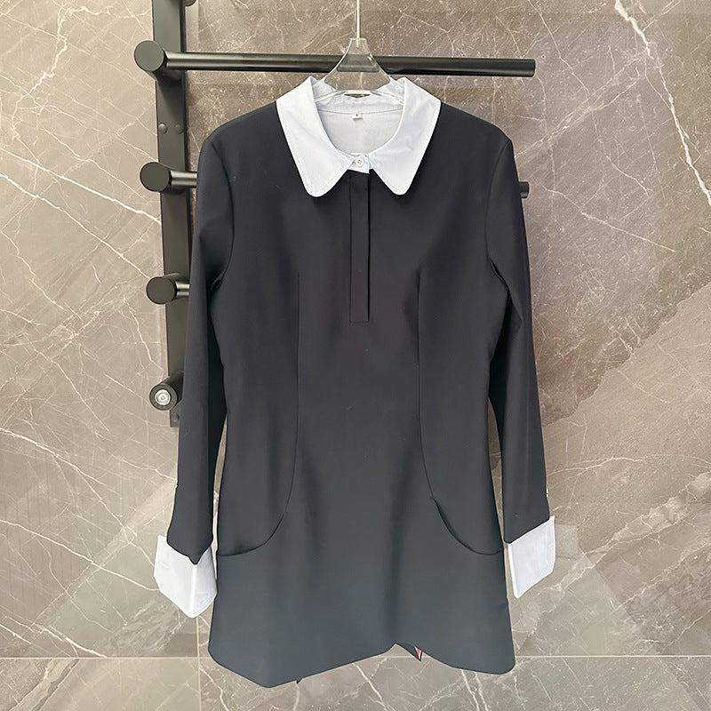 Hooded contrast cardigan and skirt set（复制） THOM TREND