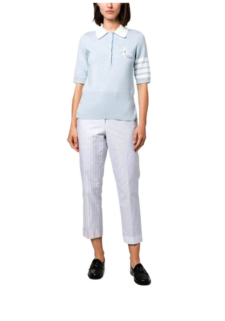 Women's blue POLOT shirt THOM TREND