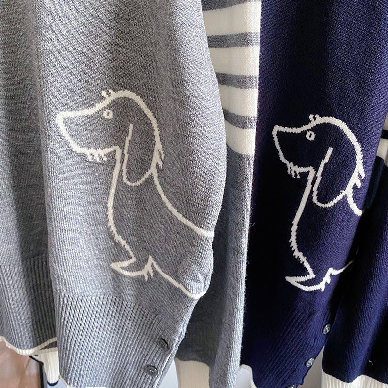 2025SS  Dog pattern pullover sweater THOM TREND