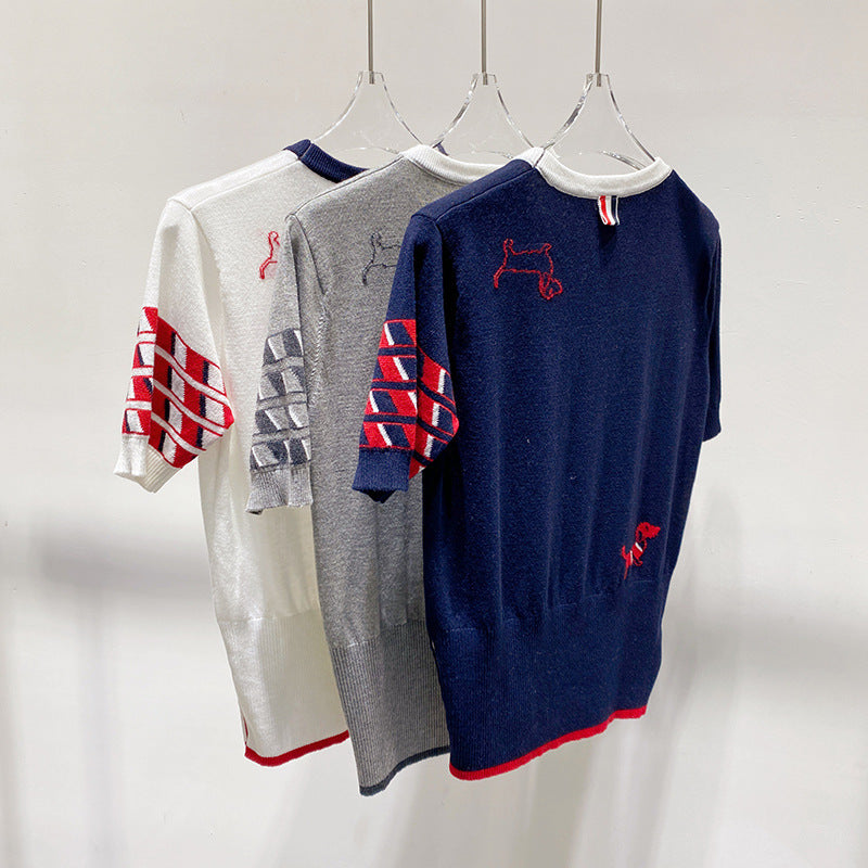 Women's back puppy polo short sleeve（副本） THOM TREND