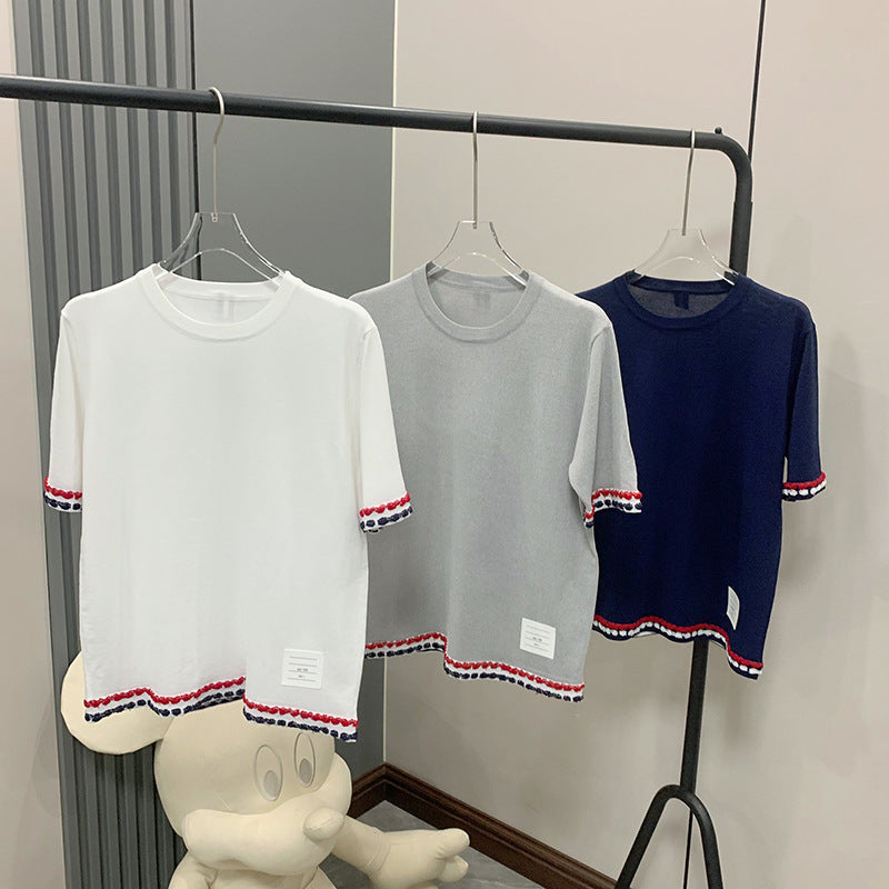 Round neck casual T-shirt