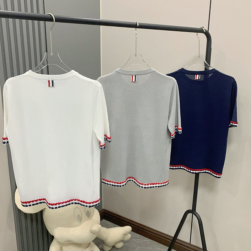 Round neck casual T-shirt