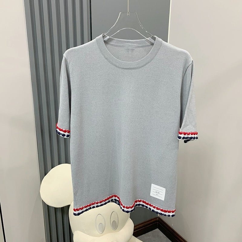 Round neck casual T-shirt