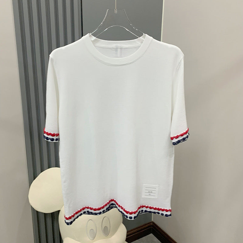 Round neck casual T-shirt