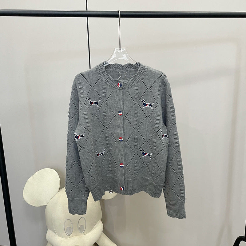 2025SS Puppy Wavy Diamond Cardigan THOM TREND