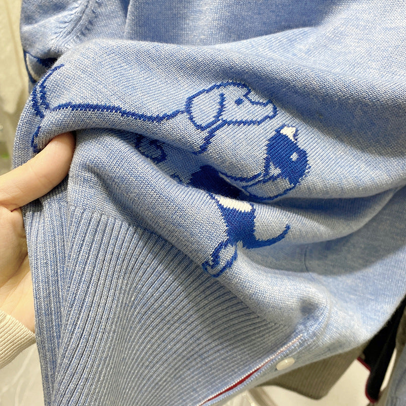 2025SS  Puppy jacquard cardigan THOM TREND