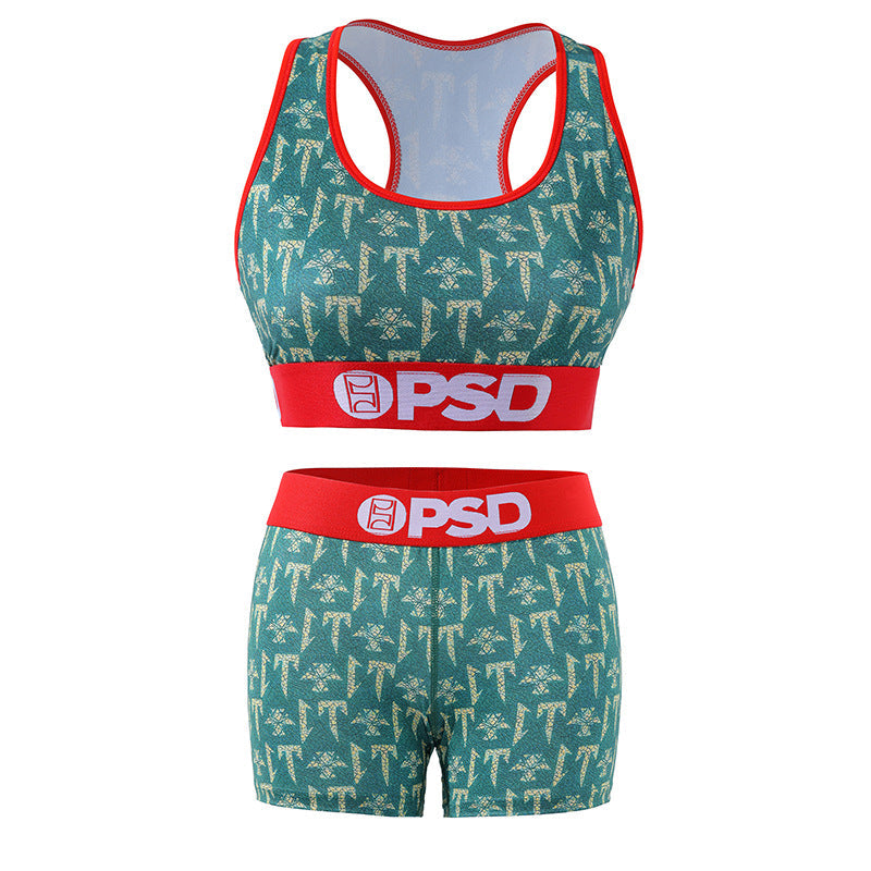 PSD Style Green Monogram Women's Athletic Set - detail view 4