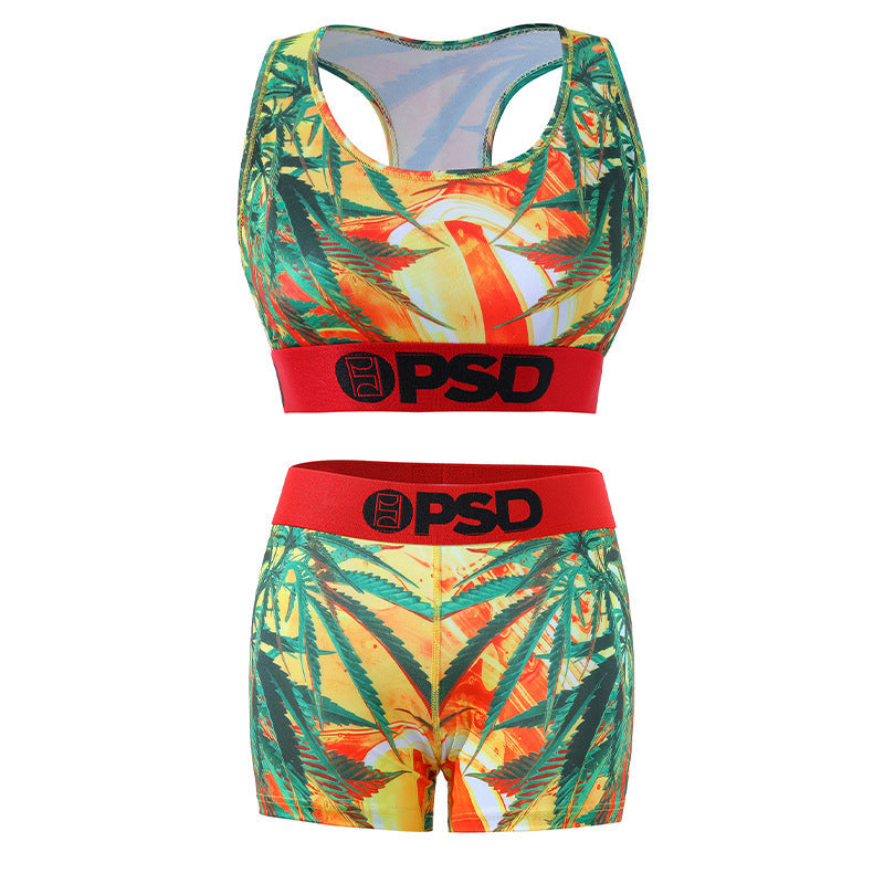 PSD Style Tropical Palm Women's Athletic Set - detail view 4