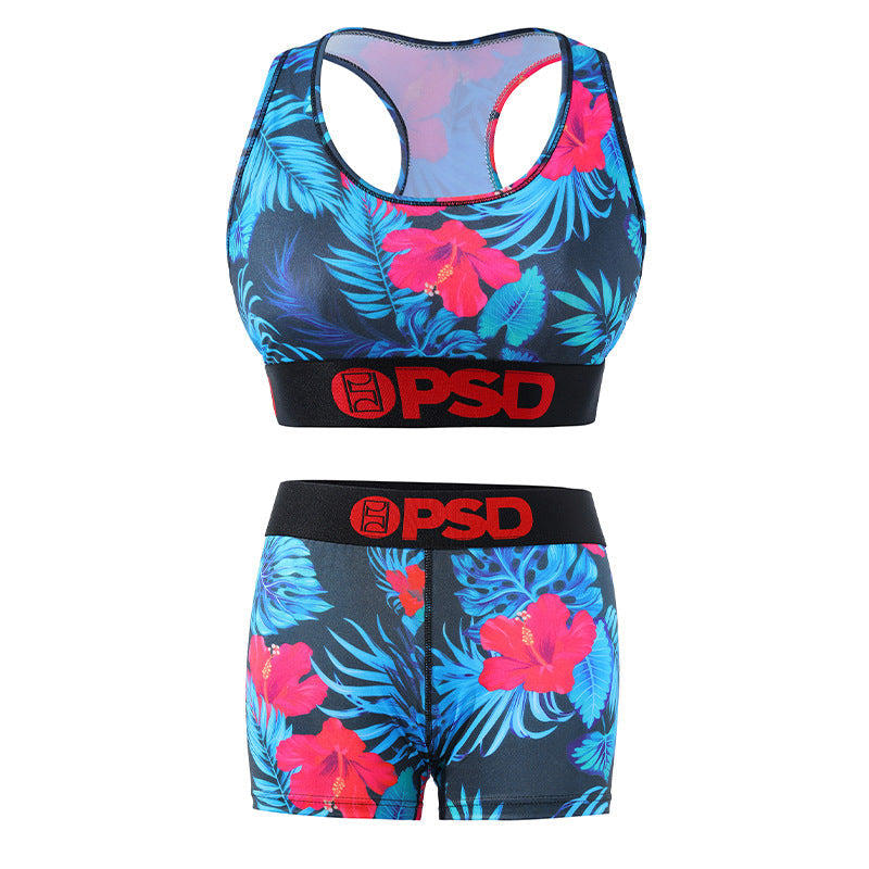 PSD Style Tropical Floral Women's Athletic Set - detail view 1