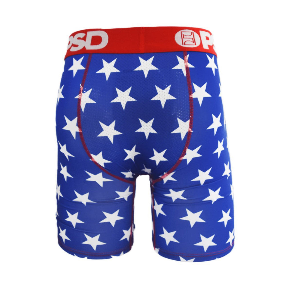 PSD Style Blue Star Print Long-Leg Boxer Briefs product detail