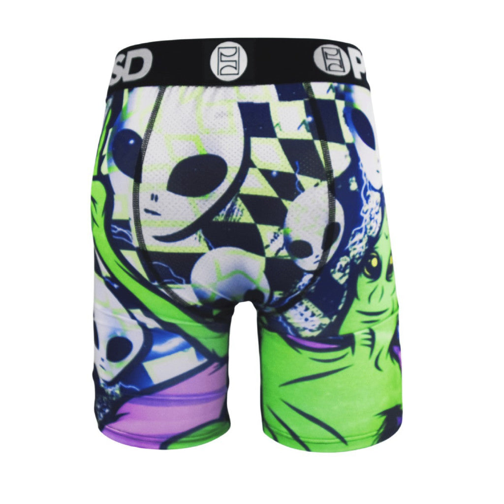 PSD Style Green Alien Graphic Long-Leg Boxer Briefs product detail