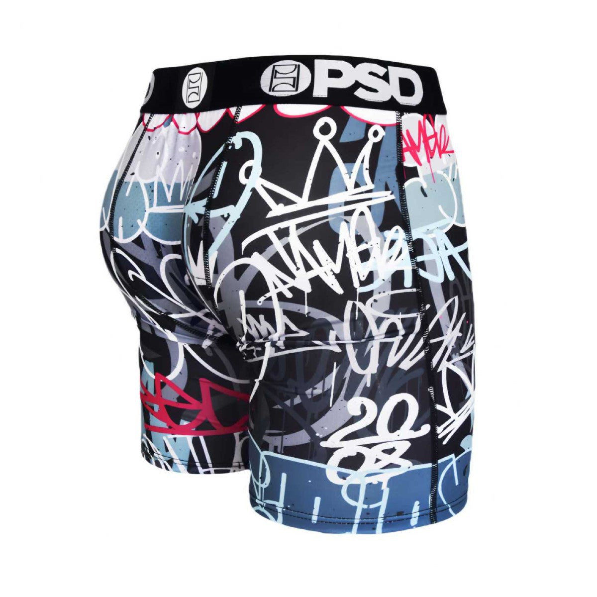 PSD Style Black Graffiti Graphic Boxer Briefs product detail