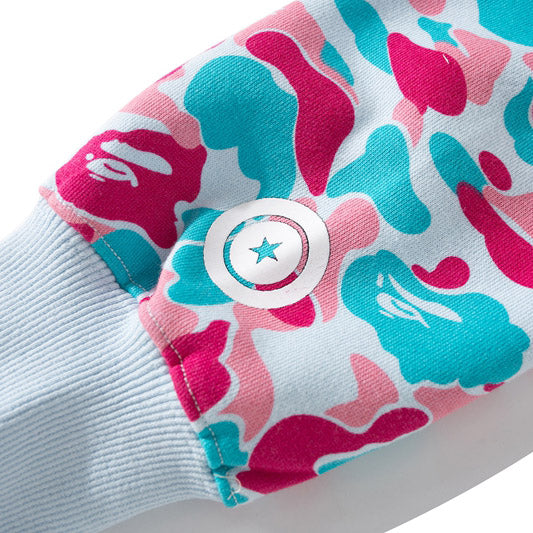 BAPE Miami City Pink Blue Camo Shark Hoodie product view 7