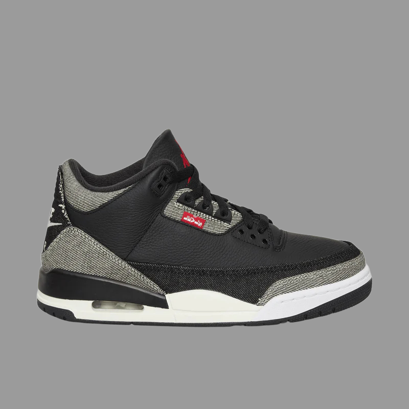 Levi's Air Jordan 3 Sneakers Black / White