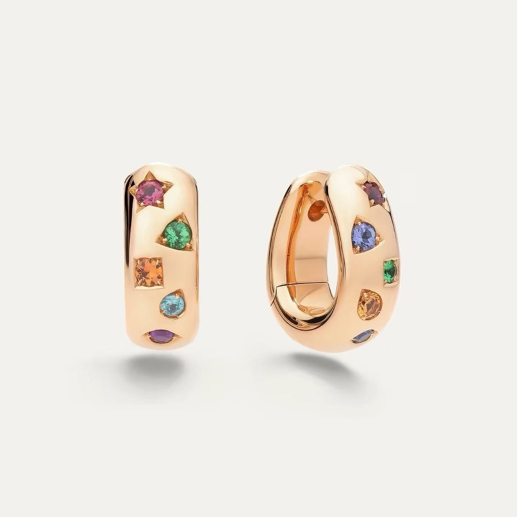 Pomellato Style Iconica Cubic Zirconia 18K Gold-Plated Earrings - Multicolor Cubic Zirconia Earrings