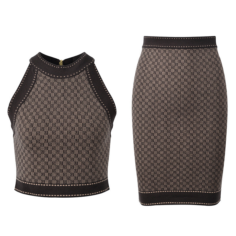 Women's Knitted Short Sleeve +Skirt THOM TREND