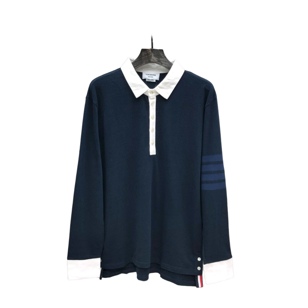 2025SS Lapel long-sleeved T-shirt THOM TREND