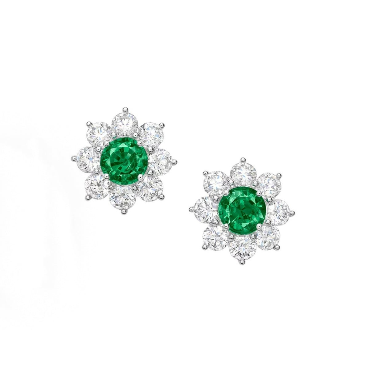 Harry Winston Style Sunflower Cubic Zirconia Necklace detail view 8