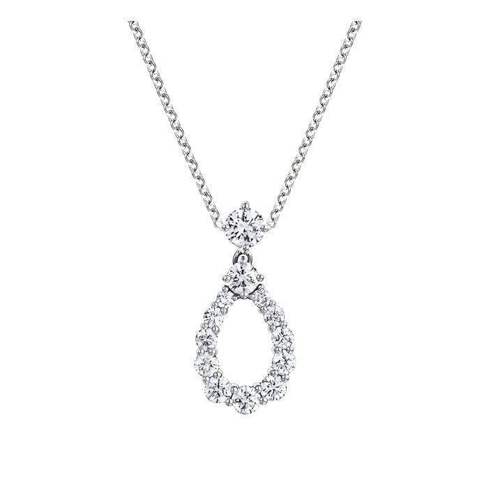 Harry Winston Style Lock Cubic Zirconia Necklace - Necklace