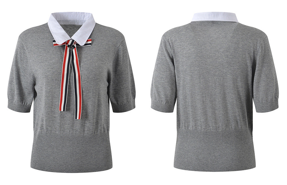 Women's Knitted Wool POLO Shirt THOM TREND