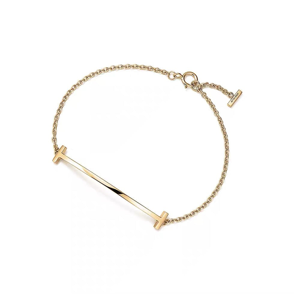 Tiffany Style Smile Cubic Zirconia 18K Gold-Plated Bracelet detail view 5