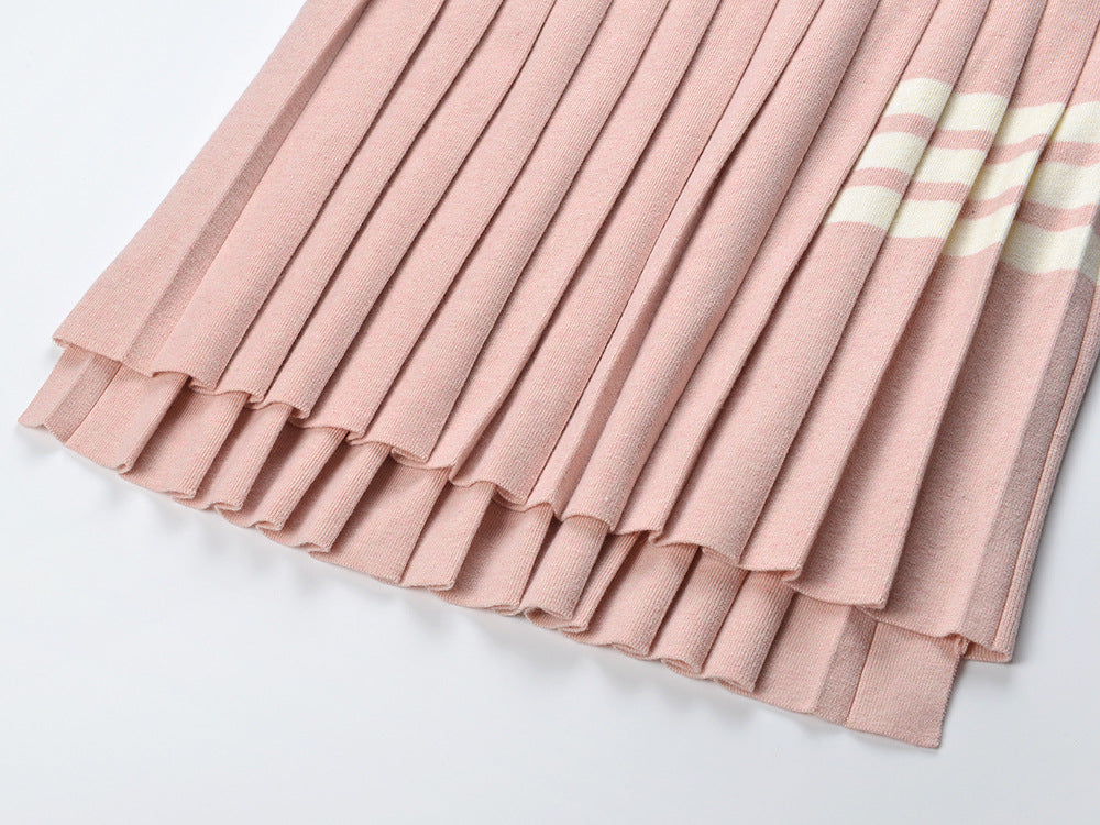 Women's Knitted Short Sleeve +Skirt THOM TREND