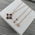 Roberto Coin Style Four-Leaf Clover Cubic Zirconia Necklace detail view 5