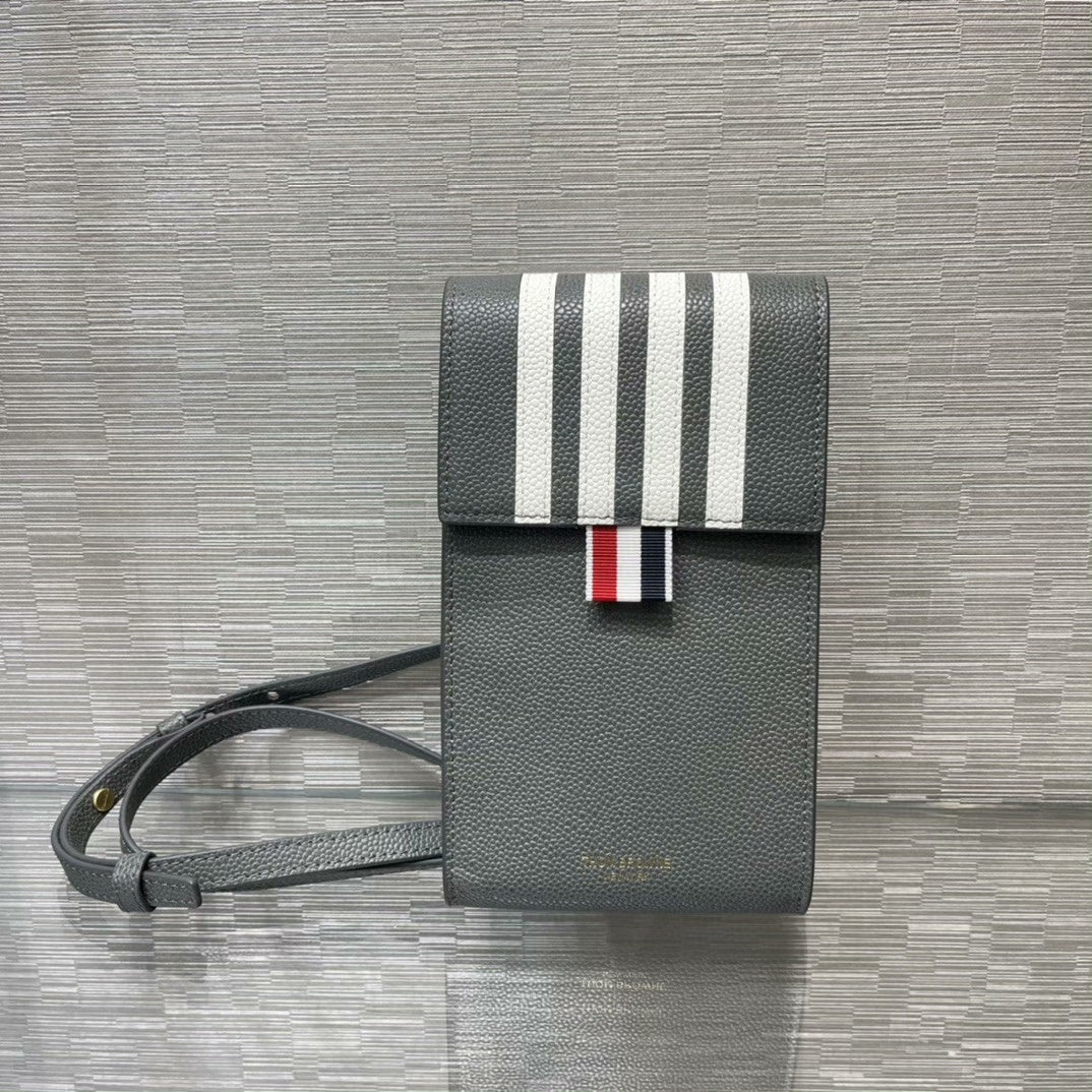 Dark Grey Striped Phone Bag THOM TREND