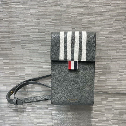 Dark Grey Striped Phone Bag  TREND