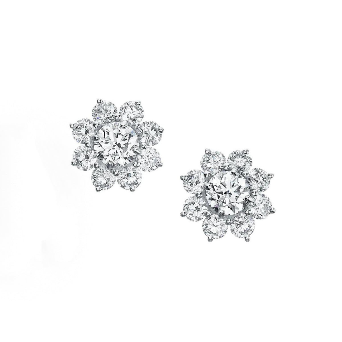 Harry Winston Style Sunflower Cubic Zirconia Necklace detail view 5