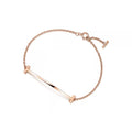 Tiffany Style Smile Cubic Zirconia 18K Gold-Plated Bracelet - Plain Chain Rose Gold Tone