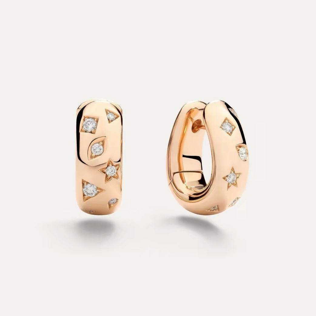 Pomellato Style Iconica Cubic Zirconia 18K Gold-Plated Earrings detail view 3