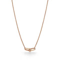 Tiffany Style Horseshoe 18K Gold-Plated Necklace - Small Rose Gold Tone