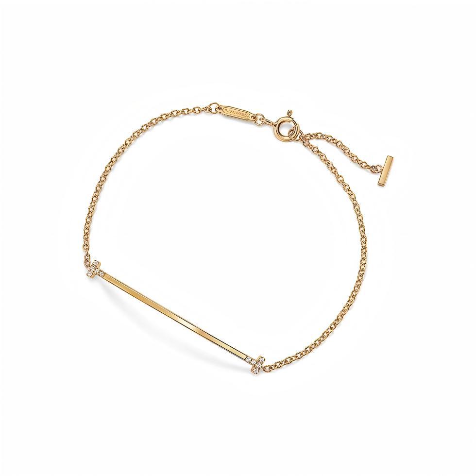 Tiffany Style Smile Cubic Zirconia 18K Gold-Plated Bracelet detail view 7