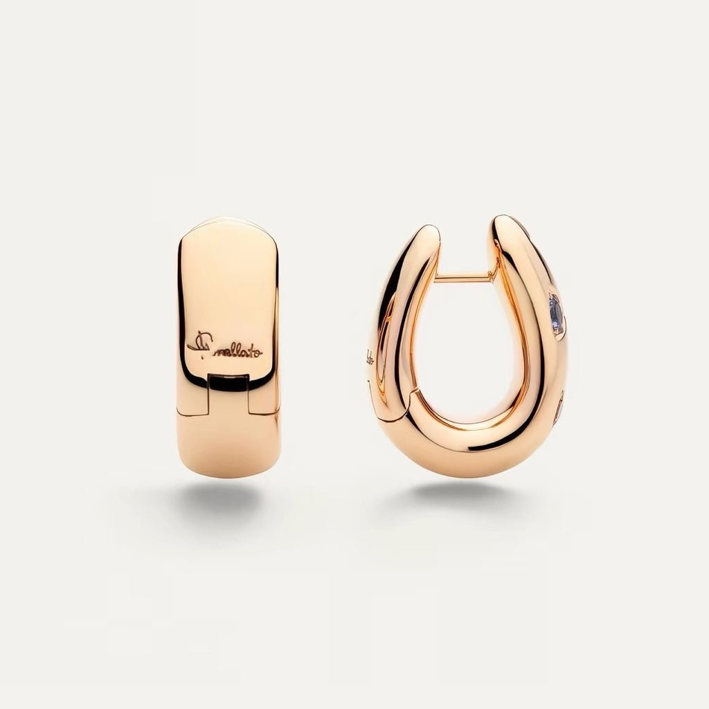 Pomellato Style Iconica Cubic Zirconia 18K Gold-Plated Earrings detail view 2