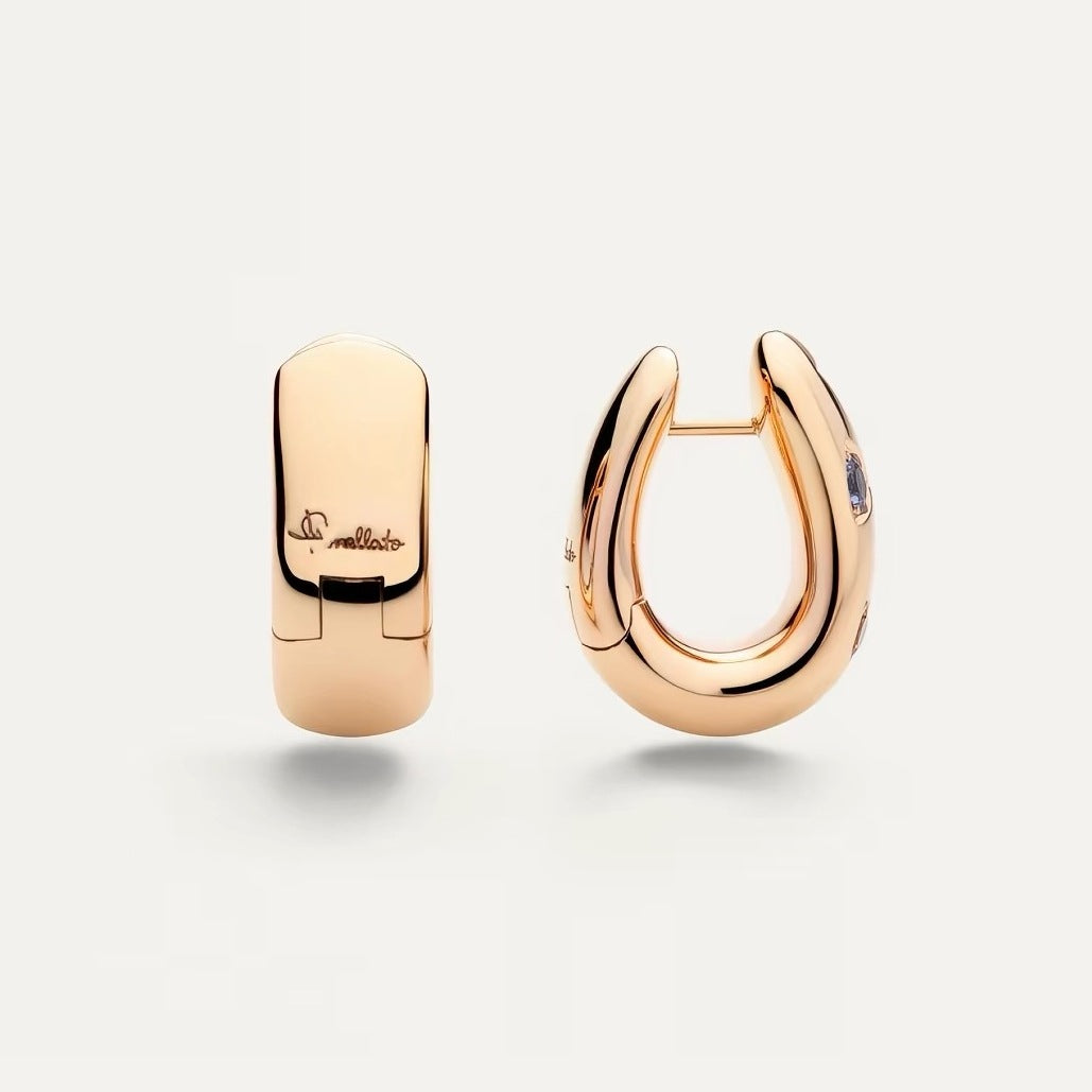 Pomellato Style Iconica Cubic Zirconia 18K Gold-Plated Earrings detail view 2