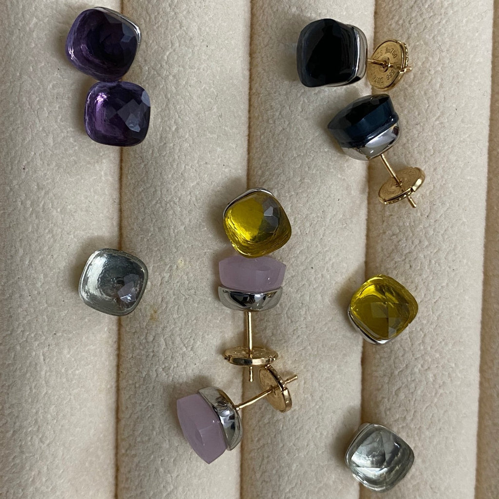Pomellato Style Crystal 18K Gold-Plated Earrings detail view 3