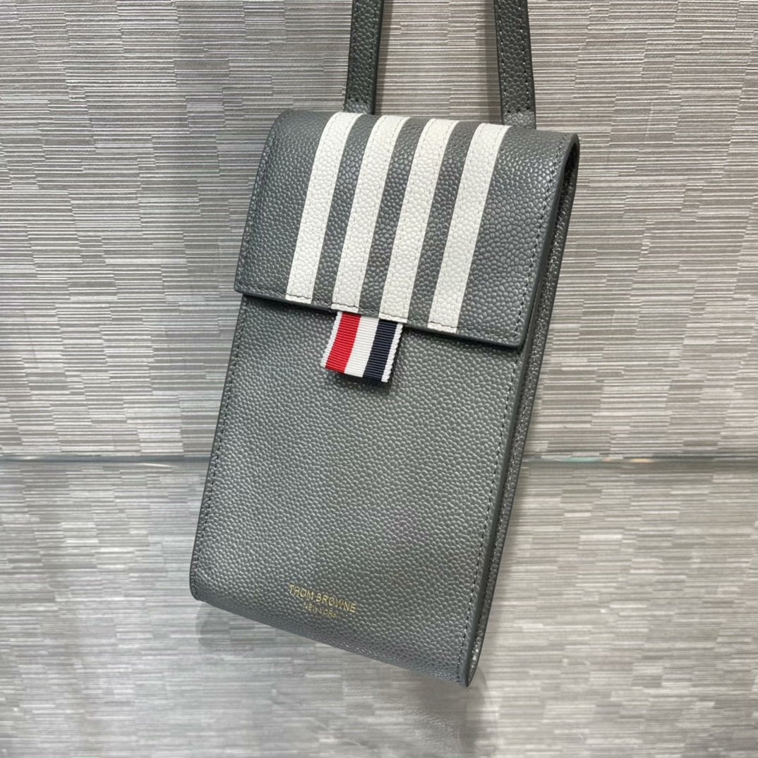 Dark Grey Striped Phone Bag THOM TREND
