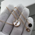 Pomellato Style Lock Cubic Zirconia Necklace detail view 5