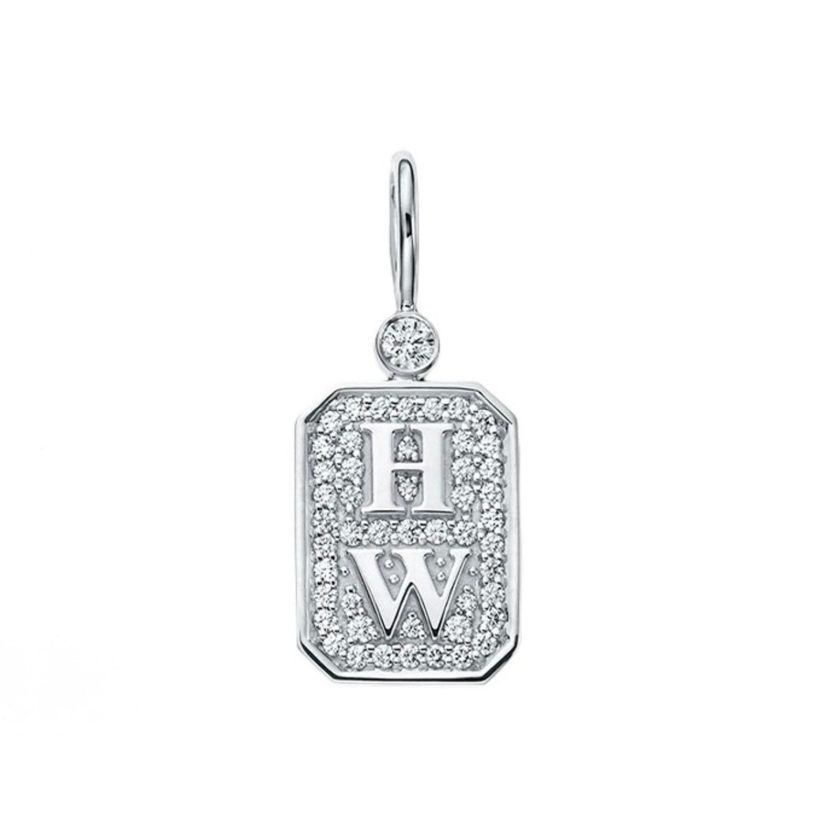 Harry Winston Style Lock Cubic Zirconia Necklace detail view 1