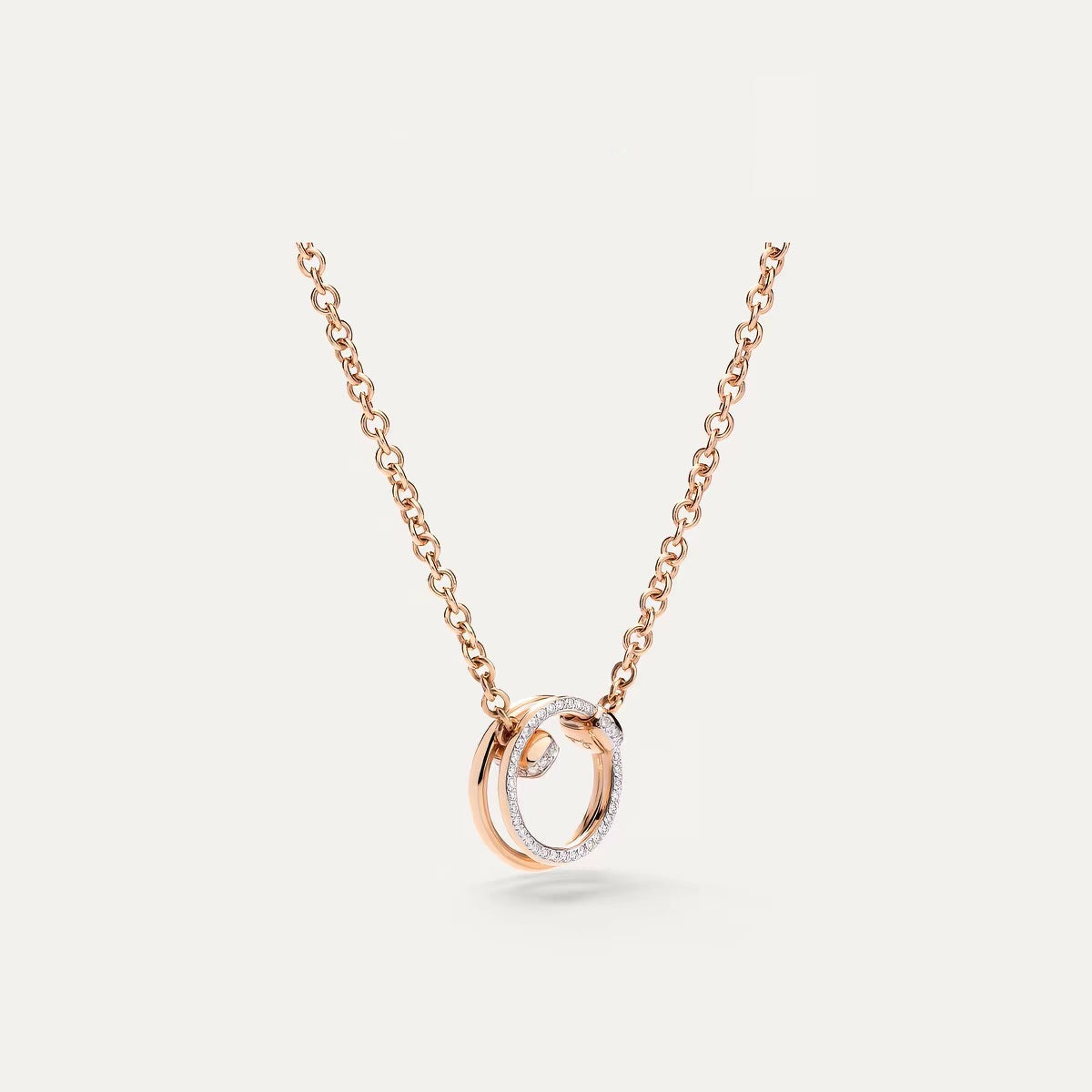 Pomellato Style Together Knot Cubic Zirconia Necklace detail view 2