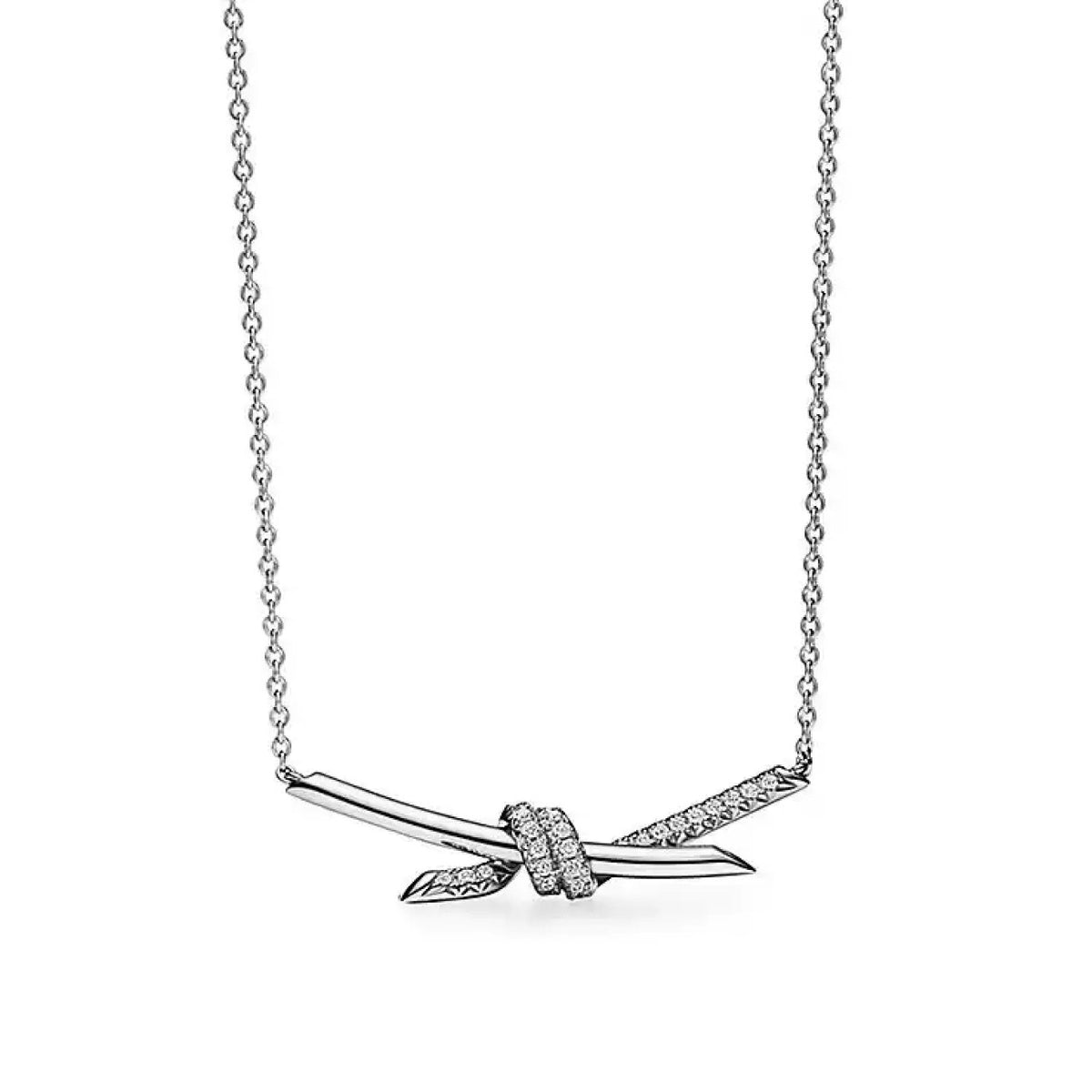 Tiffany Style Knot 18K Gold-Plated Necklace detail view 7