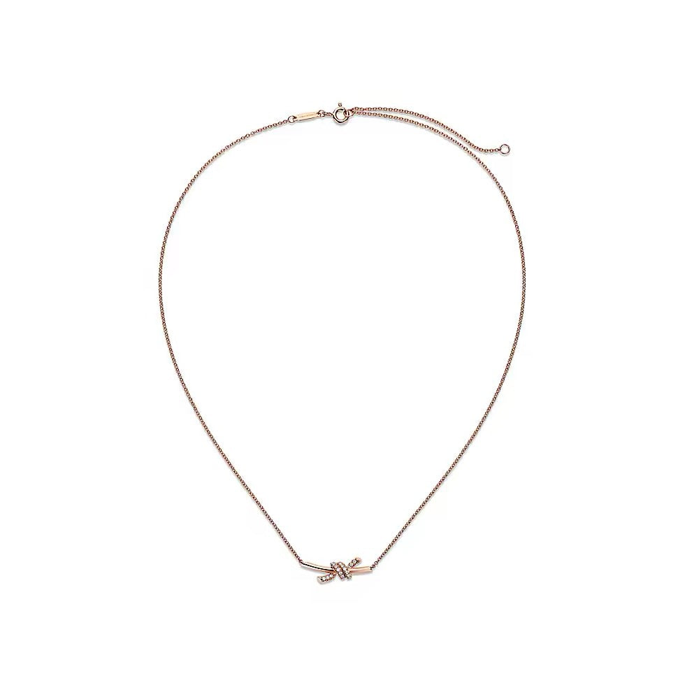 Tiffany Style Knot 18K Gold-Plated Necklace detail view 4