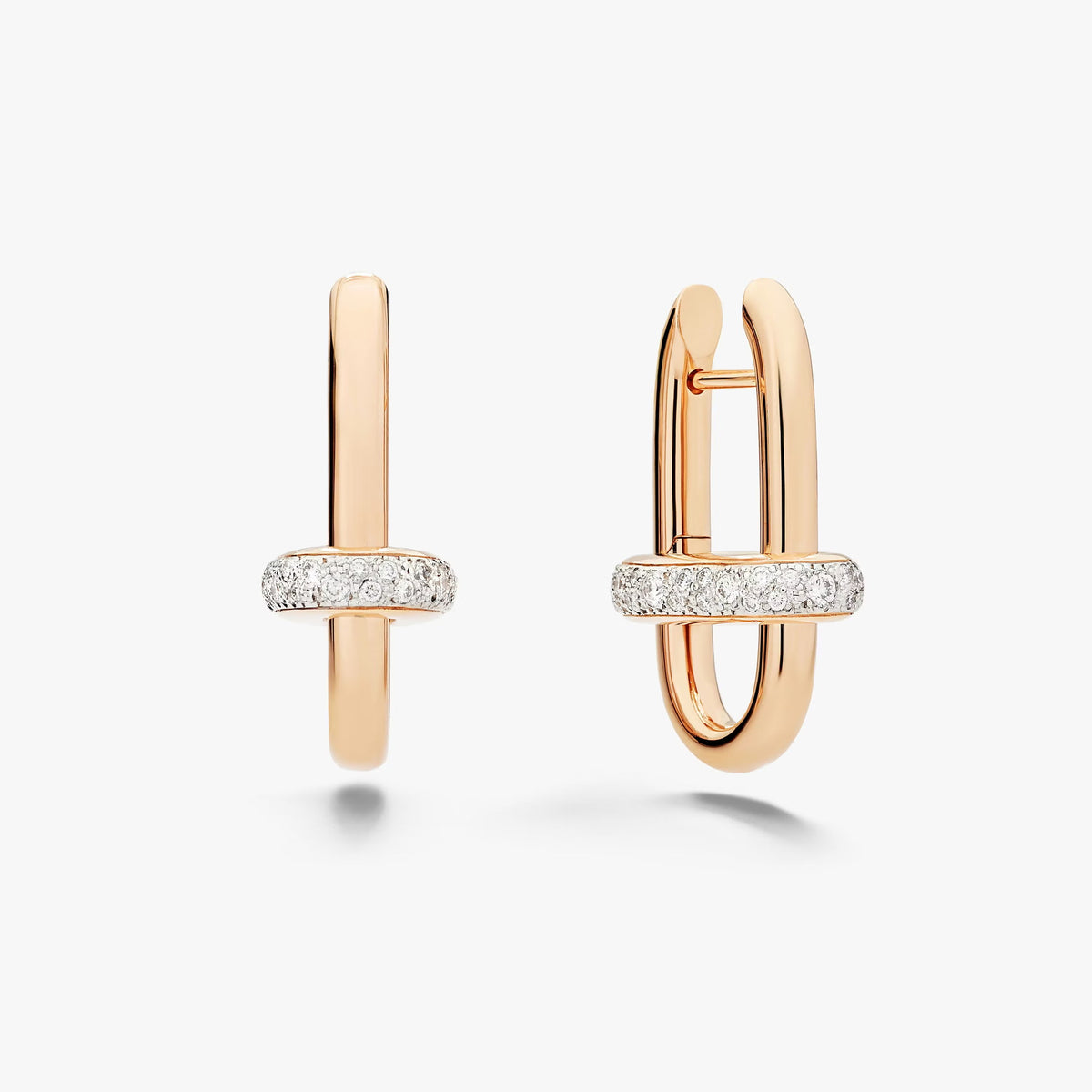 Pomellato Style Classic Cubic Zirconia 18K Gold-Plated Earrings detail view 2