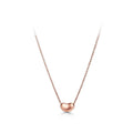 Tiffany Style Bead 18K Gold-Plated Necklace - Rose Gold Tone