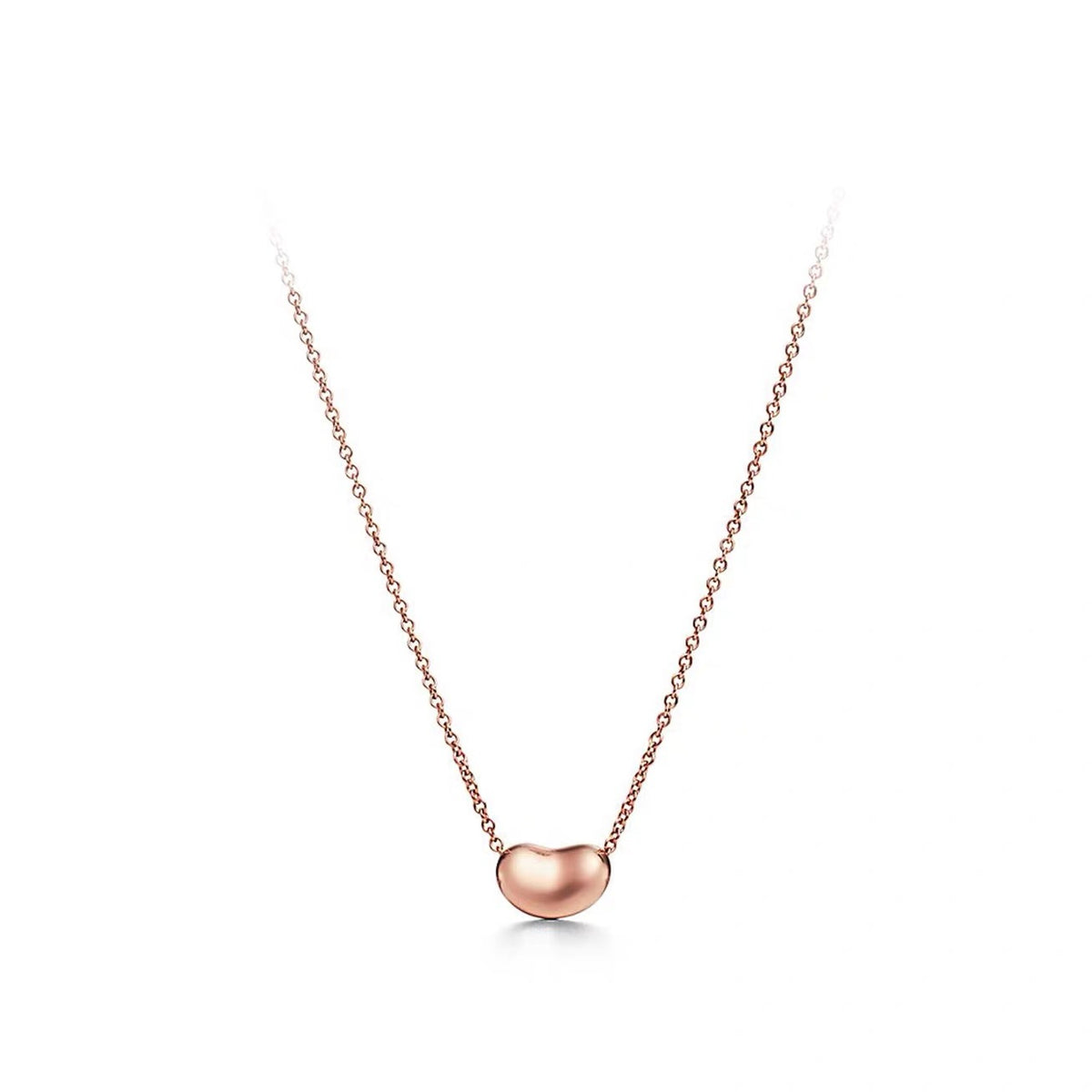 Tiffany Style Bead 18K Gold-Plated Necklace - Rose Gold Tone