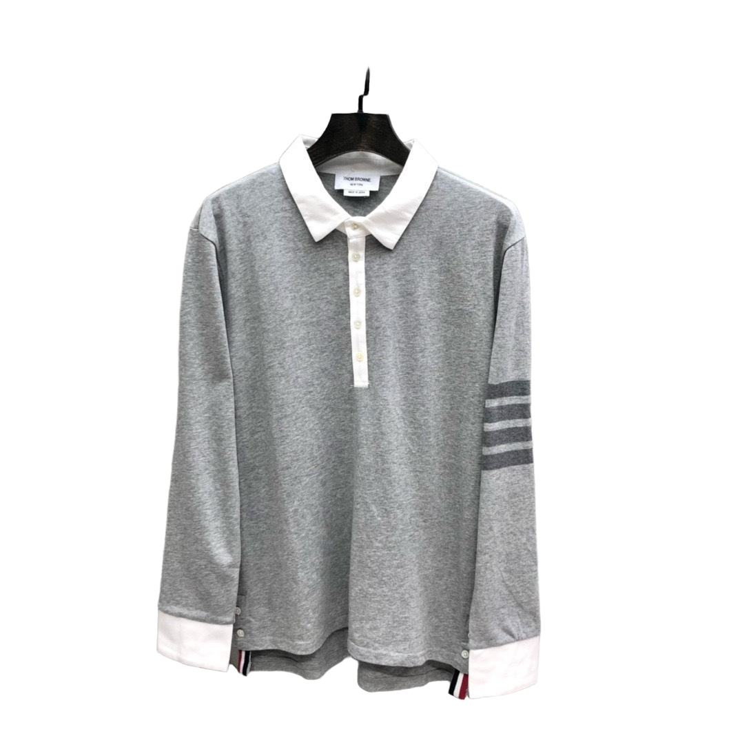 2025SS Lapel long-sleeved T-shirt THOM TREND