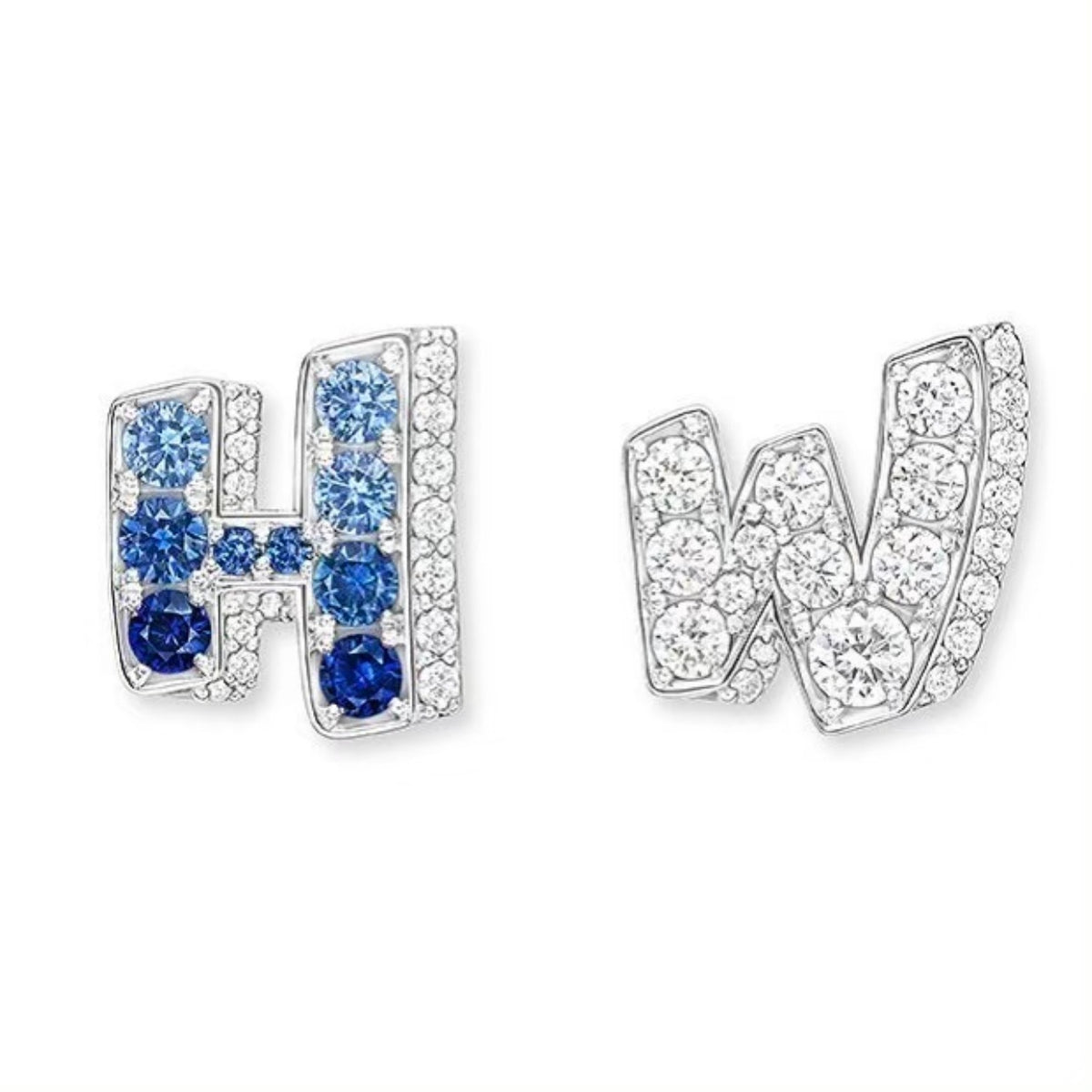 Harry Winston Style Lock Cubic Zirconia Earrings detail view 8